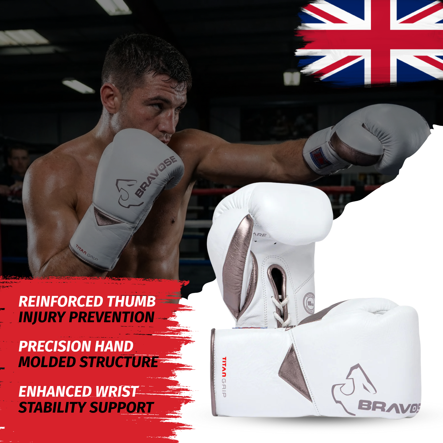 Titan Grip BBBOFC Horsehair Professional Fight Gloves