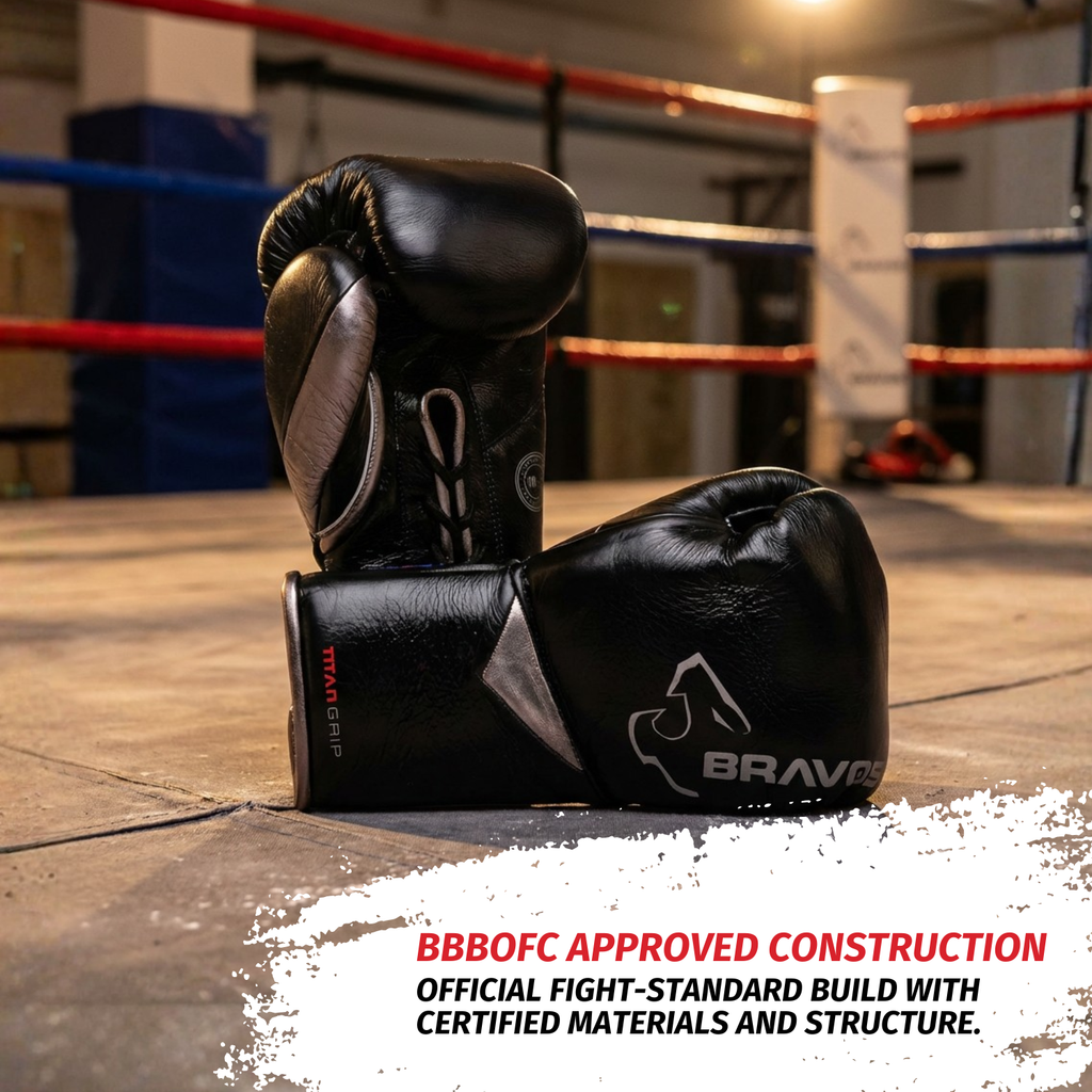 Titan Grip BBBOFC Horsehair Professional Fight Gloves
