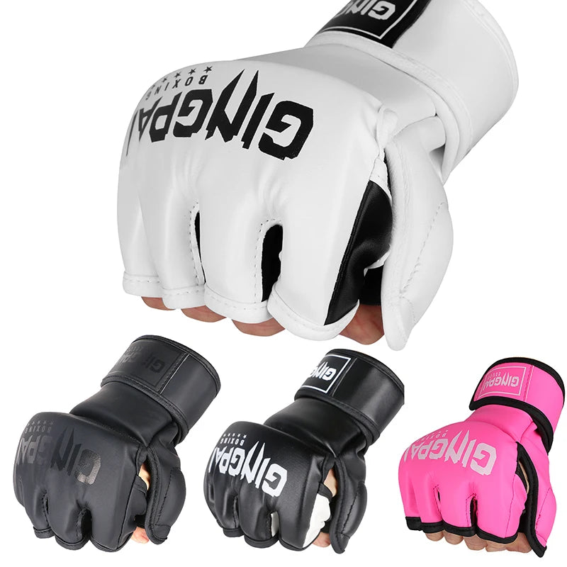 GINGPAI MMA Gloves – Fingerless Sparring Gloves for Boxing, Muay Thai & Kickboxing