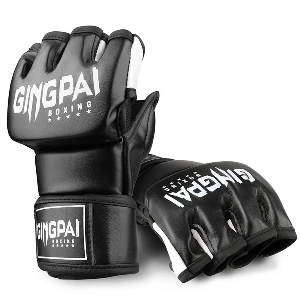 GINGPAI MMA Gloves – Fingerless Sparring Gloves for Boxing, Muay Thai & Kickboxing