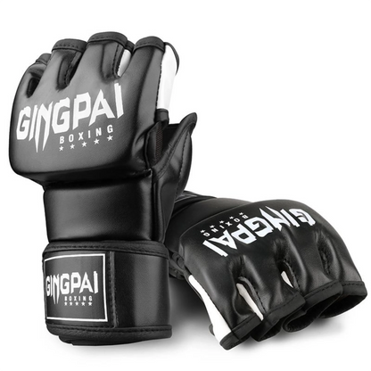 GINGPAI MMA Gloves – Fingerless Sparring Gloves for Boxing, Muay Thai & Kickboxing