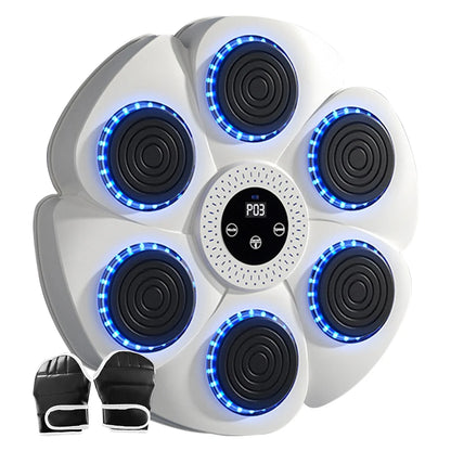 Smart Music Boxing Machine – Wall-Mounted Reaction Trainer with RGB Lights & Bluetooth