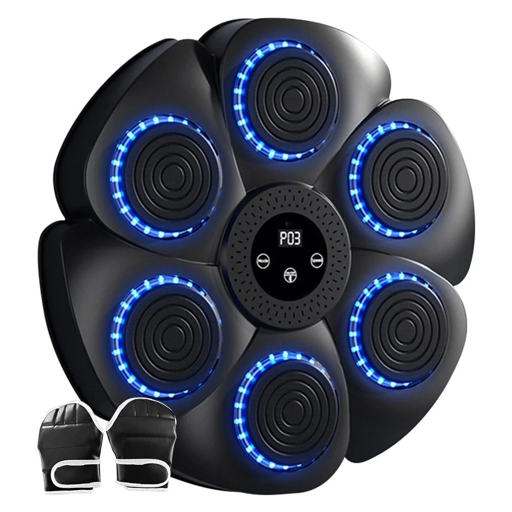 Smart Music Boxing Machine – Wall-Mounted Reaction Trainer with RGB Lights & Bluetooth