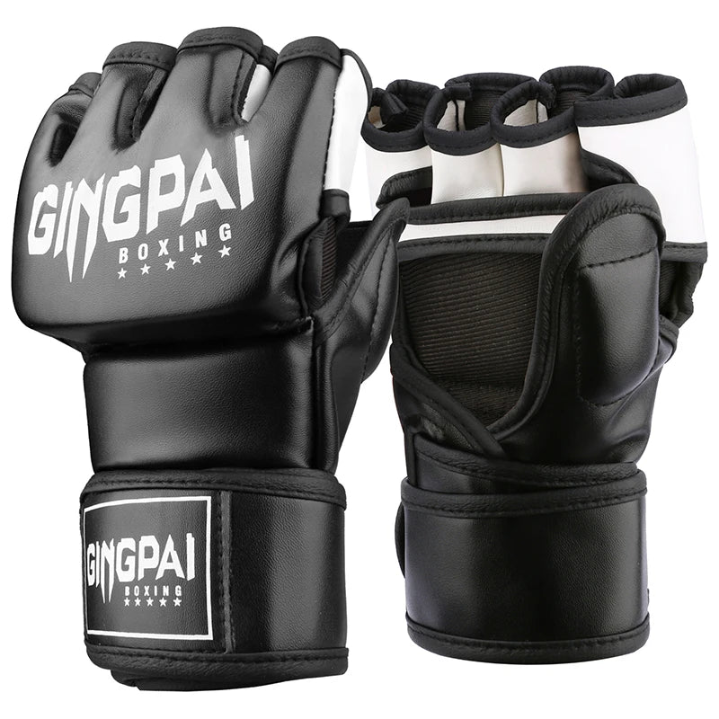 GINGPAI MMA Gloves – Fingerless Sparring Gloves for Boxing, Muay Thai & Kickboxing