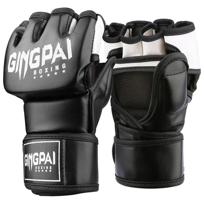 GINGPAI MMA Gloves – Fingerless Sparring Gloves for Boxing, Muay Thai & Kickboxing