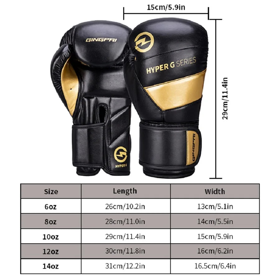 Boxing Gloves – PU Leather Training & Sparring Gloves