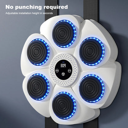 Smart Music Boxing Machine – Wall-Mounted Reaction Trainer with RGB Lights & Bluetooth