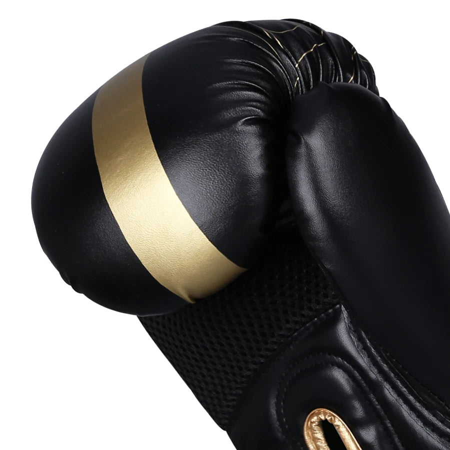GINGPAI Boxing Gloves – PU Leather Training Gloves for Muay Thai, MMA & Kickboxing