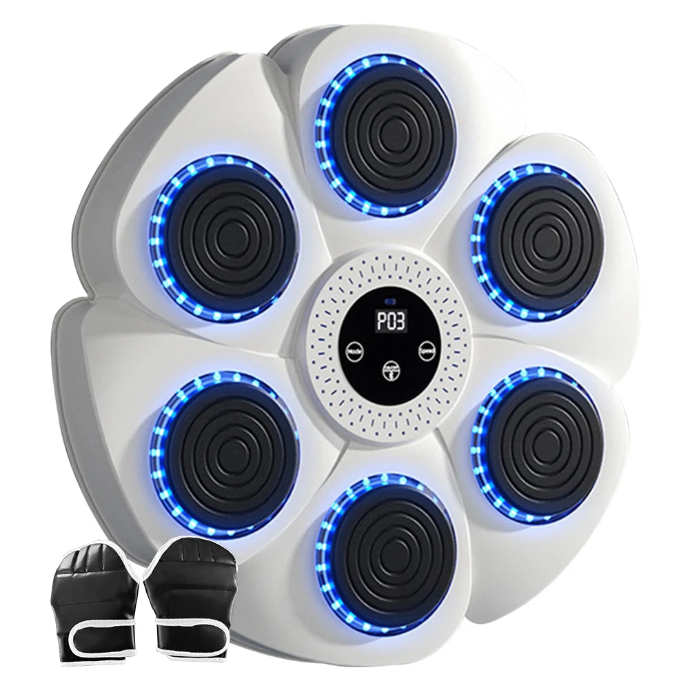 Smart Music Boxing Machine – Wall-Mounted Reaction Trainer with RGB Lights & Bluetooth