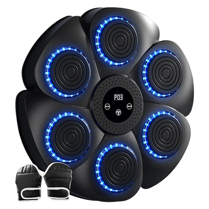 Smart Music Boxing Machine – Wall-Mounted Reaction Trainer with RGB Lights & Bluetooth