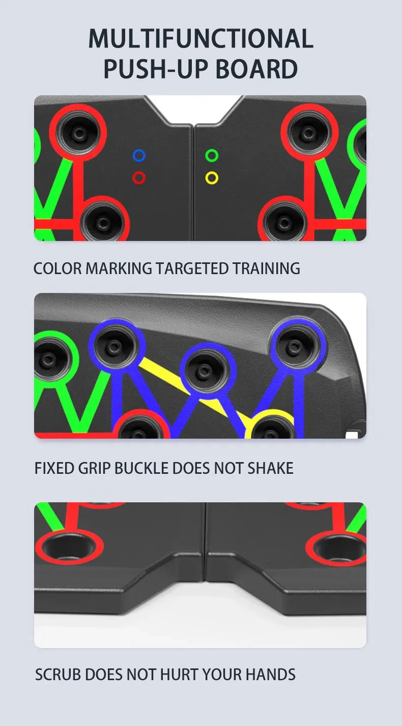 Push-Up Board Set – Colour-Coded Strength Training System