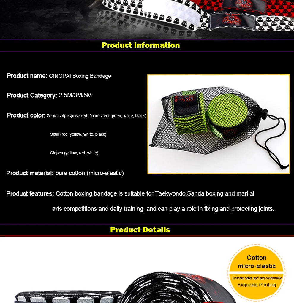 Boxing Hand Wraps – Inner Gloves for MMA, Muay Thai & Kickboxing