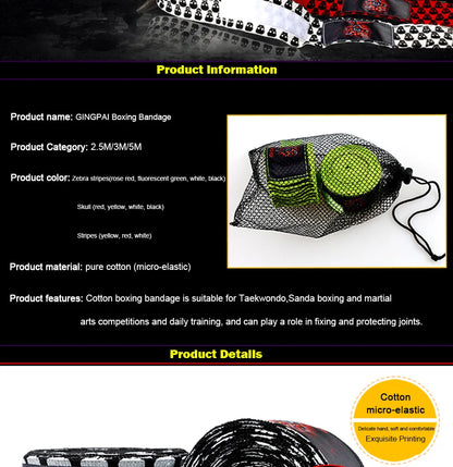 Boxing Hand Wraps – Inner Gloves for MMA, Muay Thai & Kickboxing