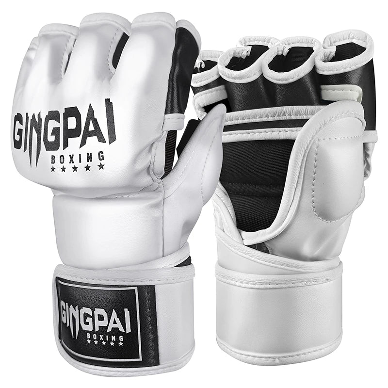 GINGPAI MMA Gloves – Fingerless Sparring Gloves for Boxing, Muay Thai & Kickboxing