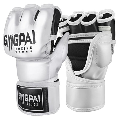 GINGPAI MMA Gloves – Fingerless Sparring Gloves for Boxing, Muay Thai & Kickboxing