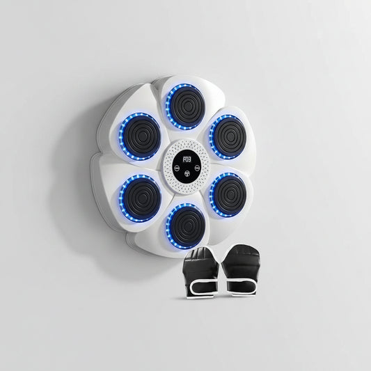Smart Music Boxing Machine – Wall-Mounted Reaction Trainer with RGB Lights & Bluetooth